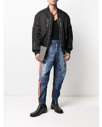 dunkelblaue Jeans mit Destroyed-Effekten von DSQUARED2