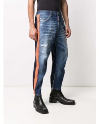 dunkelblaue Jeans mit Destroyed-Effekten von DSQUARED2