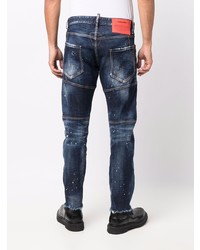 dunkelblaue Jeans mit Destroyed-Effekten von DSQUARED2