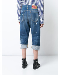 dunkelblaue Jeans mit Destroyed-Effekten von Dsquared2