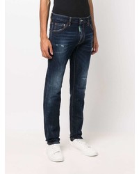 dunkelblaue Jeans mit Destroyed-Effekten von DSQUARED2