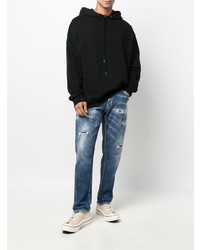 dunkelblaue Jeans mit Destroyed-Effekten von Dondup