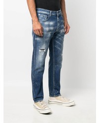 dunkelblaue Jeans mit Destroyed-Effekten von Dondup