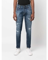 dunkelblaue Jeans mit Destroyed-Effekten von PT TORINO