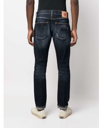 dunkelblaue Jeans mit Destroyed-Effekten von Dondup