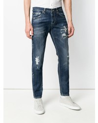 dunkelblaue Jeans mit Destroyed-Effekten von Dondup