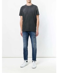 dunkelblaue Jeans mit Destroyed-Effekten von Diesel