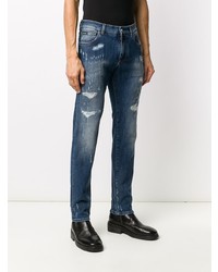 dunkelblaue Jeans mit Destroyed-Effekten von Dolce & Gabbana