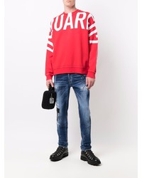 dunkelblaue Jeans mit Destroyed-Effekten von DSQUARED2