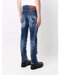 dunkelblaue Jeans mit Destroyed-Effekten von DSQUARED2