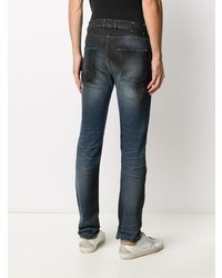 dunkelblaue Jeans mit Destroyed-Effekten von Les Hommes