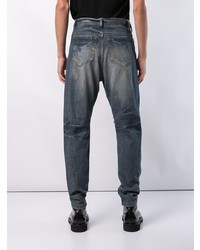 dunkelblaue Jeans mit Destroyed-Effekten von Julius