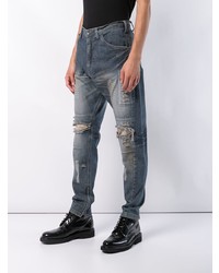 dunkelblaue Jeans mit Destroyed-Effekten von Julius