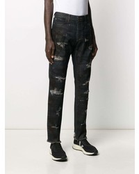 dunkelblaue Jeans mit Destroyed-Effekten von 424