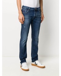 dunkelblaue Jeans mit Destroyed-Effekten von Hand Picked