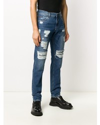 dunkelblaue Jeans mit Destroyed-Effekten von Dolce & Gabbana