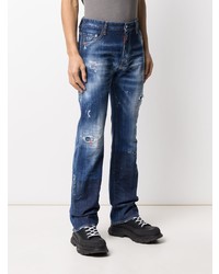 dunkelblaue Jeans mit Destroyed-Effekten von DSQUARED2