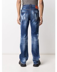 dunkelblaue Jeans mit Destroyed-Effekten von DSQUARED2