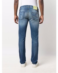 dunkelblaue Jeans mit Destroyed-Effekten von Jacob Cohen