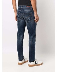 dunkelblaue Jeans mit Destroyed-Effekten von Dondup