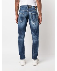 dunkelblaue Jeans mit Destroyed-Effekten von DSQUARED2