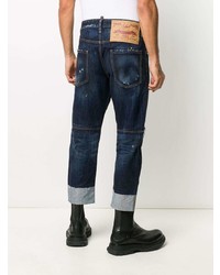 dunkelblaue Jeans mit Destroyed-Effekten von DSQUARED2