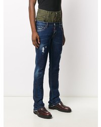 dunkelblaue Jeans mit Destroyed-Effekten von DSQUARED2