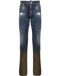 dunkelblaue Jeans mit Destroyed-Effekten von DSQUARED2