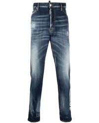 dunkelblaue Jeans mit Destroyed-Effekten von DSQUARED2