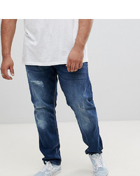 dunkelblaue Jeans mit Destroyed-Effekten von Duke