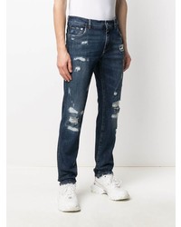 dunkelblaue Jeans mit Destroyed-Effekten von Dolce & Gabbana