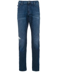dunkelblaue Jeans mit Destroyed-Effekten von Emporio Armani