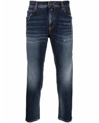 dunkelblaue Jeans mit Destroyed-Effekten von Etro
