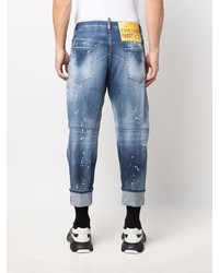 dunkelblaue Jeans mit Destroyed-Effekten von DSQUARED2