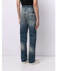 dunkelblaue Jeans mit Destroyed-Effekten von Fear Of God