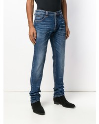 dunkelblaue Jeans mit Destroyed-Effekten von Philipp Plein