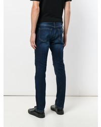 dunkelblaue Jeans mit Destroyed-Effekten von Philipp Plein