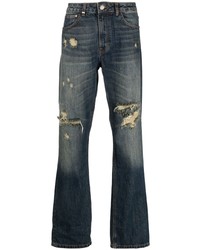 dunkelblaue Jeans mit Destroyed-Effekten von Flaneur Homme