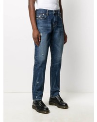 dunkelblaue Jeans mit Destroyed-Effekten von True Religion