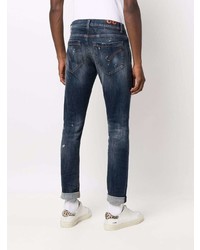 dunkelblaue Jeans mit Destroyed-Effekten von Dondup