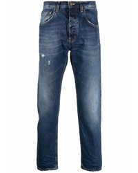 dunkelblaue Jeans mit Destroyed-Effekten von Haikure