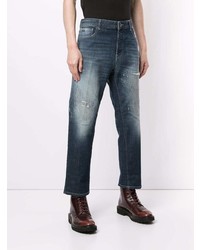 dunkelblaue Jeans mit Destroyed-Effekten von Emporio Armani