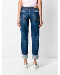 dunkelblaue Jeans mit Destroyed-Effekten von Dsquared2