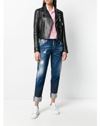 dunkelblaue Jeans mit Destroyed-Effekten von Dsquared2