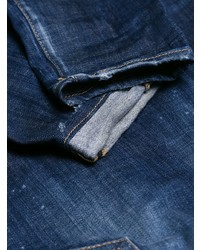 dunkelblaue Jeans mit Destroyed-Effekten von Dsquared2