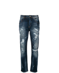 dunkelblaue Jeans mit Destroyed-Effekten von Iceberg