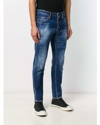 dunkelblaue Jeans mit Destroyed-Effekten von DSQUARED2