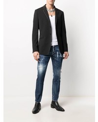 dunkelblaue Jeans mit Destroyed-Effekten von DSQUARED2