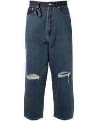 dunkelblaue Jeans mit Destroyed-Effekten von Izzue