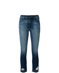 dunkelblaue Jeans mit Destroyed-Effekten von J Brand